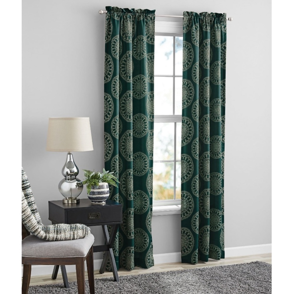 Mainstays 84 inch Room Darkening Panel Pair Curtains
